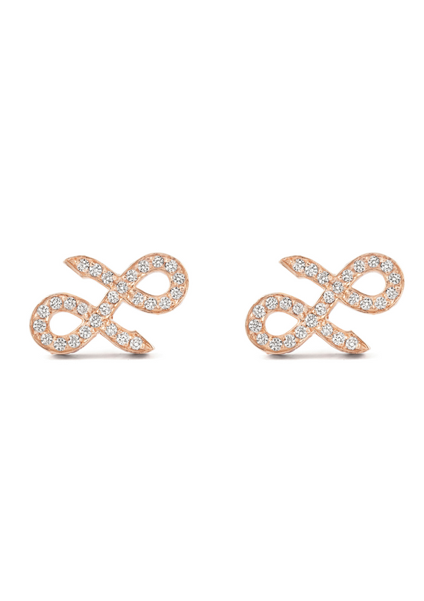 Swirl Earrings - Rose Gold