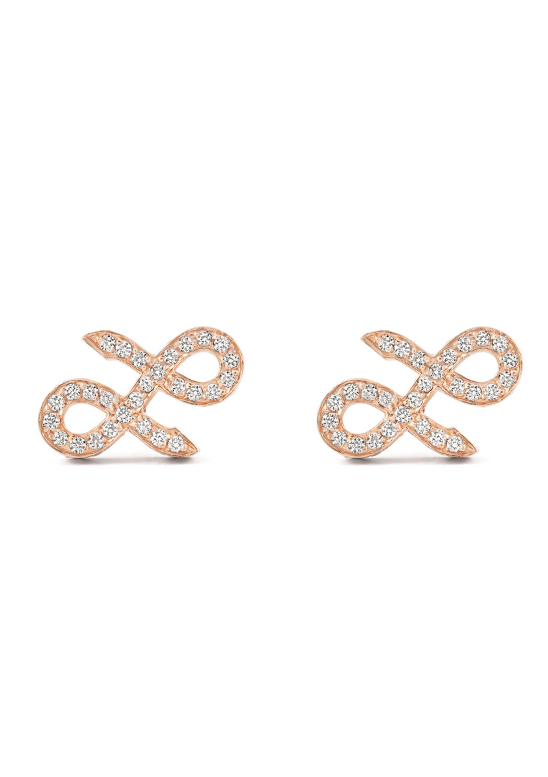Swirl Earrings - Rose Gold