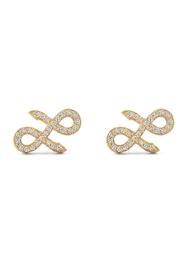 Swirl Earrings - Yellow Gold
