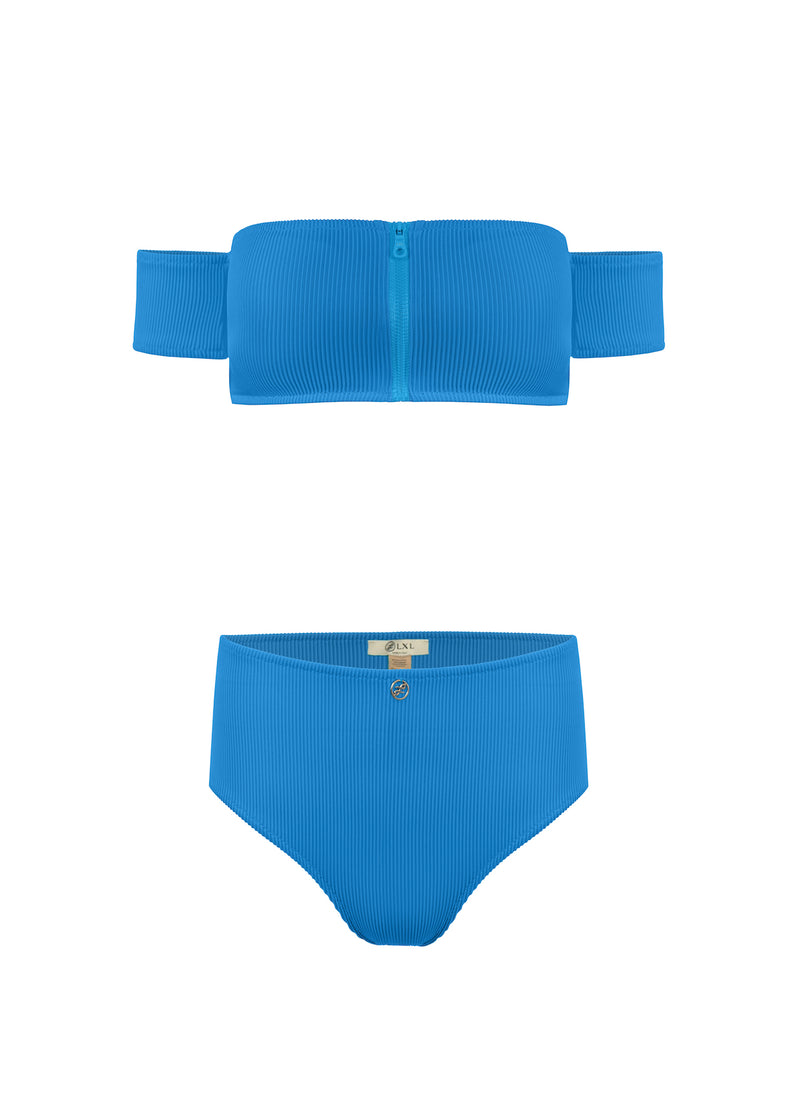 Aphrodite High Waist Bikini - Azure