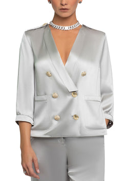 Florence Palazzo Shirt - Silver